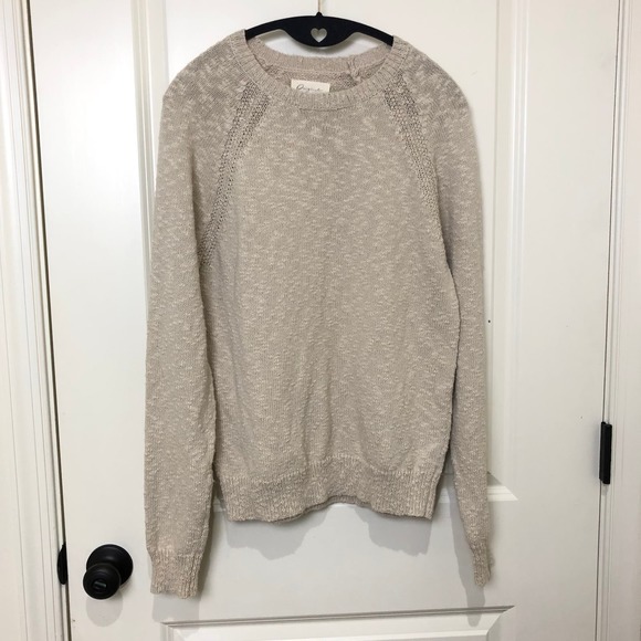 Lucky Brand Sweater Men's Small Original California Knit Neutral Minimal - Picture 3 of 9